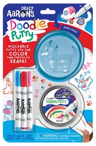Crazy Aaron's Doodle Puppy Putty - Putty You Can Draw On with 3 Special Crazy Aaron's Markers - Incl