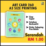 A3 CUSTOM Poster Printing  ART CARD 260 gsm | Urgent Siap Cepat print a3