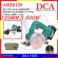 ADZE125 DCA 20Vx4.0Ah CORDLESS BRUSHLESS MARBLE CUTTER 125mm x 800W - 2.5kg - DAJ-125E
