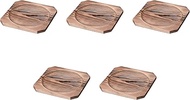 Set of 5, 8.3 inches (21 cm) Square Baked Cedar Board (With Tiers) [8.3 x 8.3 x 0.6 inches (21 x 21 