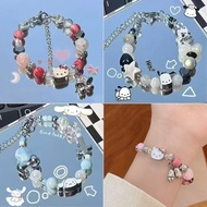 2pcs Cute Cat Beaded Bracelet for Women Girl Korean Style Charm Brangles
