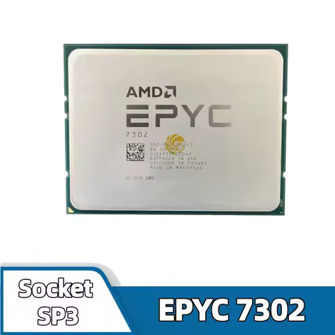 AMD EPYC 7302 CPU 7nm 16-Cores 32-Threads 3.0GHz 128MB 155W Socket SP3 EPYC7302