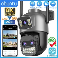 Abuntu 15mp 8k 10x Optional Zoom Wifi Camera Outdoor Three Lens Screens Video Surveillance Camera 2.