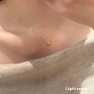 T Titanium Steel Non-Fading Gold Frosted Ice Ice Flashing Love Necklace 2025 Simple All-Match High-E