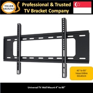 Fixed Wall Mount TV Bracket 40 to 80 Inch for Vesa Within 60cmx40cm  (Black)