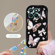 YBD Phone Case For Honor X8A X8B X8C 4G Ice cream bracelet with butterfly pattern