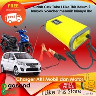 Charger Aki Mobil dan Motor 2A 6A 12V - Charger Aki Portable