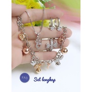 [Xuping] 2 color dimensions ribbon chain bracelet set jewelry package 180421