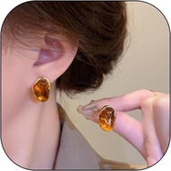 Brown Clip On Earrings for Women Gold and Brown Earrings Cowgirl Outfit Accessories Fashion Jewelry 