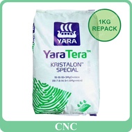 [REPACK] 1KG YaraTera Kristalon Special (Green) 18-18-18 Yara Baja Air Foliar Fertiliser Fertilizer