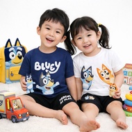 Unisex Cute Bluey Cartoon Short Sleeve Kids T-Shirt | Boys and Girls Clothes
