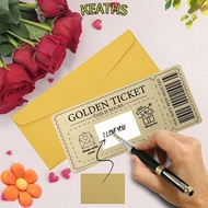 KEATHS Golden Ticket Scratch- Card,  Scratch  Ticket Concert Ticket,  with Envelope Raffle Gift Part