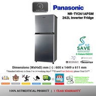 Panasonic Inverter 2 Door Top Freezer Fridge (262L / 325L) NR-TV261APSM  NR-TV341BPSM Peti Ais Panasonic Inverter 冰箱