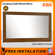 (FREE Shipping) KBS Liucijonas 4.5FT Wall Mirror / Full Solid Wood Walnut Wood Frame / Mid-Cemtury C