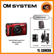 OM SYSTEM Tough TG-7 Digital Camera (Black/Red)