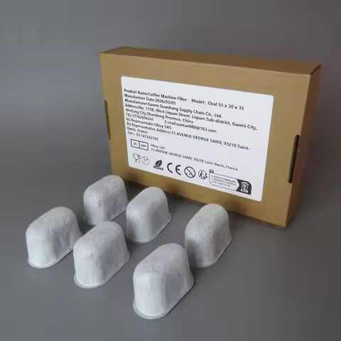 6-Pack Coconut Shell Activated Carbon Coffee Filters, Replacement for Keurig, Ninja, Breville BWF100