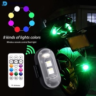 【DGF】  Universal Motorcycle RGB LED Strobe Lights With Controller Signal Light LED Flash Position Wi