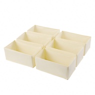 6 Packs Foldable Cloth Storage Box Closet Dresser Drawer Organizer Fabric Baskets Bins Containers Di