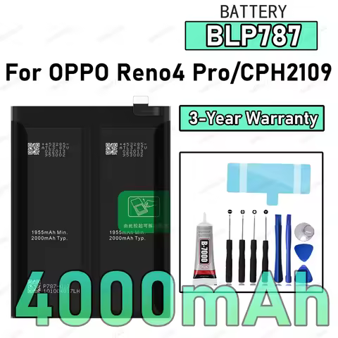100% New Original Battery BLP787 For OPPO Reno 4 Pro/CPH2109 Battery+ Free Tools