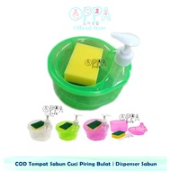 Round Dishwashing Soap Holder | Soap Dispenser | Liquid Dishwashing Soap Dispenser | Soap Pump Dispe