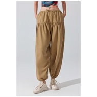 Women's Harem Jogger Sweatpants - Elastic Waist & Cuffed Ankle Design