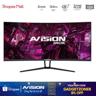 ✌◑✳Avision 34inch 144Hz 3440x1440 21:9 (MPRT 1ms) Ultra Wide Curved 1500R Gaming Monitor 34G9C