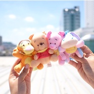 Baby Pooh Keychain & Piglet Eeyore Tigger friends 4 Inches Bear