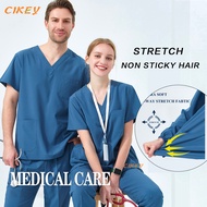 Quick-Dry Sport Medical Scrub Set Performance Baju Scrub Suit Stretcg and Comfortable - Top and Pant Doctor Nurse Outfit Scrubs Uniform S01-01