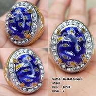 Batu Cincin Akik Bunga Teratai Biru