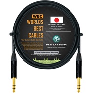 2 Foot - Quad Balanced Patch Cable CUSTOM MADE By WORLDS BEST CABLES – using Mogami 2534 wire and Ne