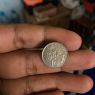 koin 10 dollar singapura th 1989