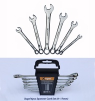 Xugel 6pcs Professional Combination Spanner and wrench Set (8~17mm) Chrome Vanadium Spanner CRV Hard