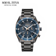 Solvil et Titus Modernist Chronograph Quartz in Blue Degrade Dial and Stainless Steel Men Watch W06-