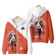 New Anime Wuthering Waves Yin/Changli/Verina/GYANG Zipper Hoodie Japanese Men's Fashion 's Loose 3D 