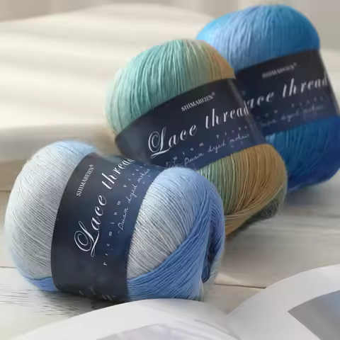 300g Rainbow Gradient Long Section Dyed Wool Yarn, Handmade Knitting DIY Material, Used for Making C