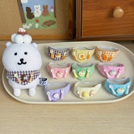 New Self-Mockery Bear Slippery Towel 10cm Doll Clothes Accessories Bra Cloth Bib Hair Band Mini Doll