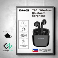 Awei T26 Bluetooth V5.0 TWS True Wireless Sports Earbuds Earphone with Charging Case