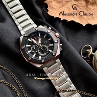 *Ready Stock*ORIGINAL Alexandre Christie 9601MCBTBBA Quartz Stainless Steel Chronograph Water Resistant Men’s Watch