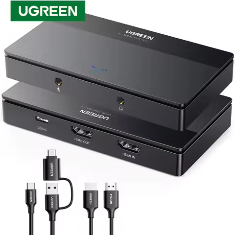 New! UGREEN Video Capture Card 4K60Hz HDMI to USB/USB-C HDMI Video Grabber Box for PC Computer Camer