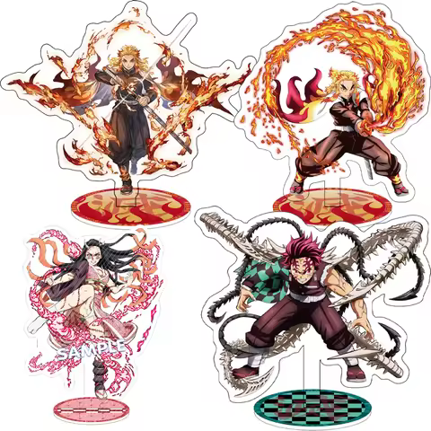 Anime Demon Slayer Peripheral Acrylic Stand Model Kimetsu No Yaiba Douma Kokushibo Akaza Desktop Orn