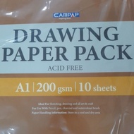 A1 200GSM DRAWING PAPER 10SHEETS/KERTAS LUKISAN A1