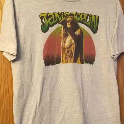 Janis Joplin Gray T Shirt XL Next Level