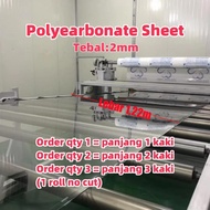 PC FLAT TRANSPARENT ROOF sheet ATAP CERAH LUTSINAR RATA POLYCARBONATE sheet  GREENHOUSE  AWNING SHEE