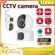 LLSEE ICSEE 8MP WIFI Ống kính kép Mini CCTV Camera âm thanh không dây trong nhà Camera IP tầm nhìn b