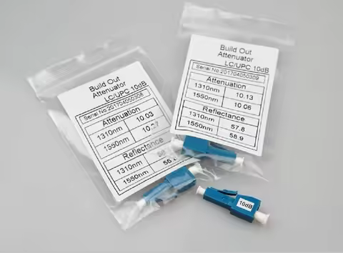 5PCS LC UPC 0/1/3/5/7/10/15db Fiber Optical Attenuator Single Mode Plug-in LC/UPC Female to Male fib