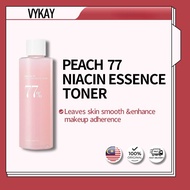 Peach 77% Niacin Essence Toner Hydrating & Smoothing for Better Makeup Adherence