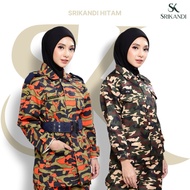 Tudung Kerja beruniform Tentera ATM TLDM TUDM Bomba SriKandi Hitam Tudung Army Navy