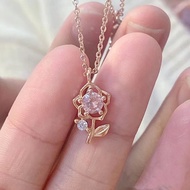[Express] Rose branch necklace with sparkling stones JouelStore