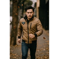 SIMPLE PLAIN BOMBER JACKET NEWEST BOMBER JACKET BOMBER JACKET MEN'S BOMBER JACKET MOTORCYCLE JACKET 