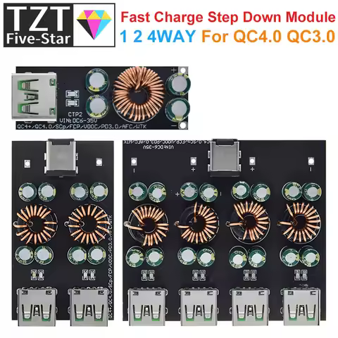 QC4.0 QC3.0 USB Type-C Mobile Phone Quick Charge Adapter 6 -35V Step Down Buck Boost Module for Huaw